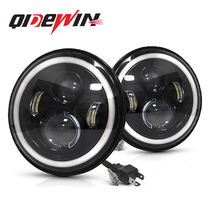 car headlight 7 inch jeeps led automotive driving lights headlamp halo ring for wranglers 0ff-road led fog light for car h4 lamp