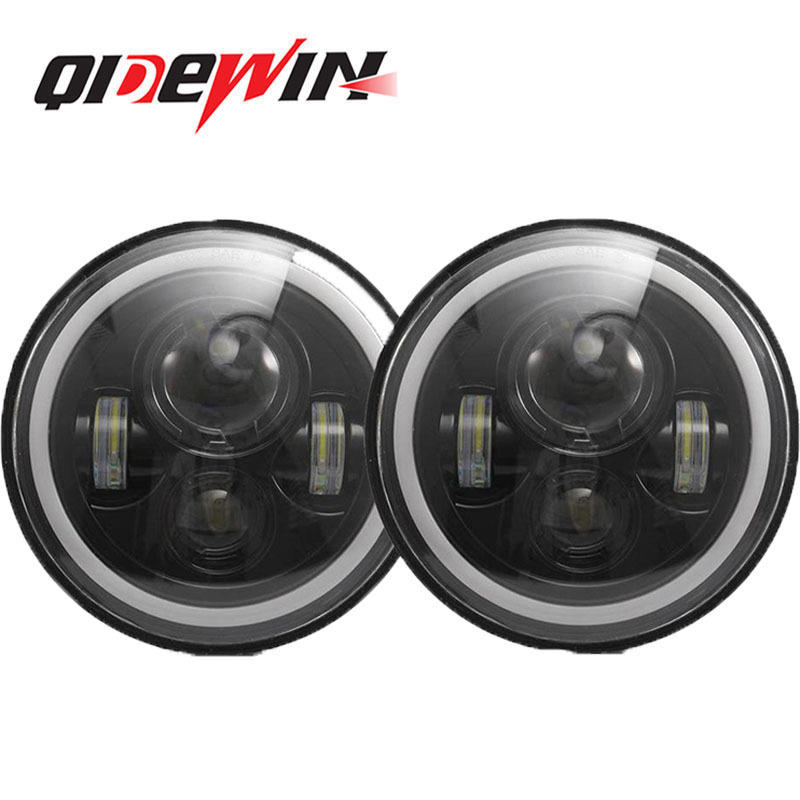 7inch Motorcycle Round LED Headlight led running work light for Offroad Lada 4x4 Niva UAZ jeeps H4 Hi Low Beam 30W DC 12V 24V