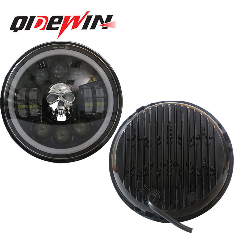 Qidewin 7inch 65W Auto LED Headlights For Jeeps Wrangler JK Headlamps Led Driving Light H4 H13 Headlight Fog Lights