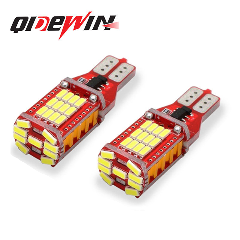 QIDEWIN LED Light Bulbs 6500k Car Brake Lights Backup Tail Brake Lamp White 12V T15 4014 33SMD