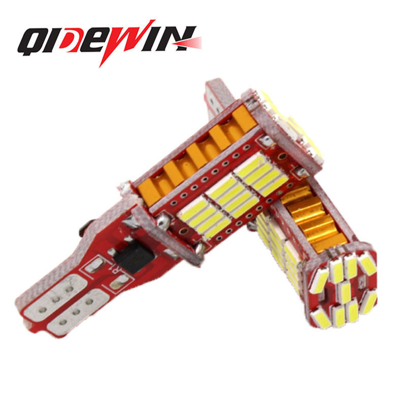 QIDEWIN LED Light Bulbs 6500k Car Brake Lights Backup Tail Brake Lamp White 12V T15 4014 33SMD