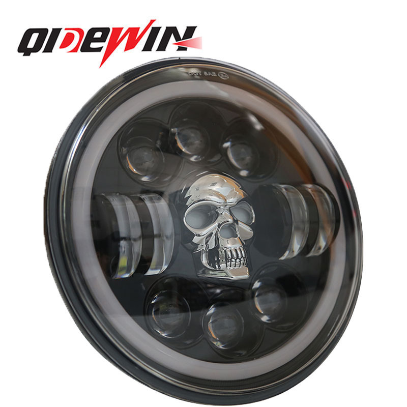 Qidewin 7inch 65W Auto LED Headlights For Jeeps Wrangler JK Headlamps Led Driving Light H4 H13 Headlight Fog Lights