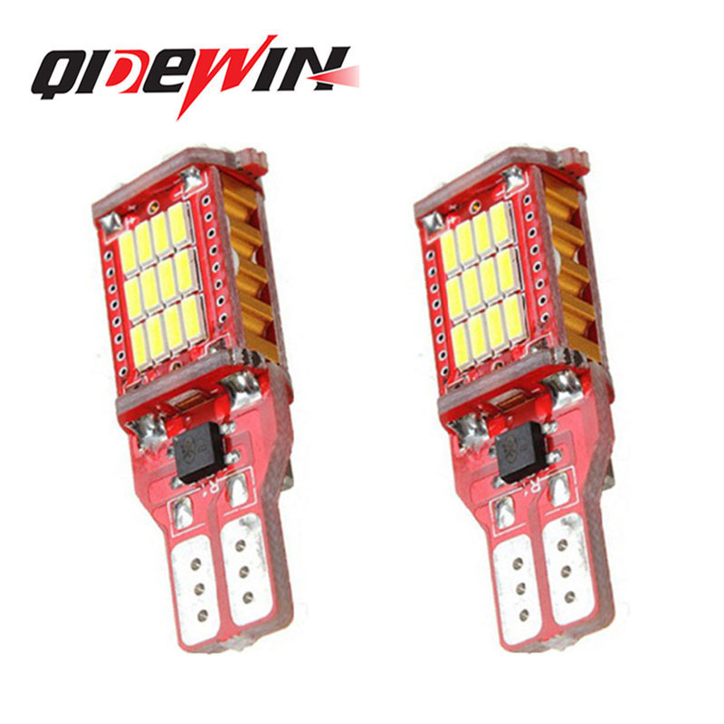 QIDEWIN LED Light Bulbs 6500k Car Brake Lights Backup Tail Brake Lamp White 12V T15 4014 33SMD