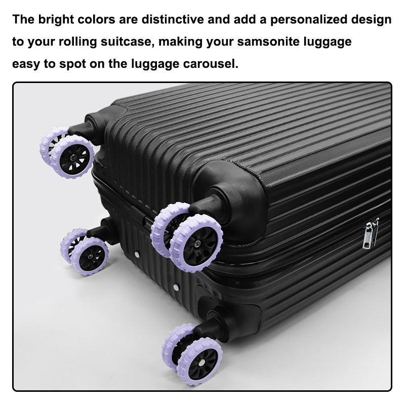 Durable Reduce Noise Silicone Suitcase Wheel Covers Carry On Luggage Wheel Protector for Most 8-Spinner Wheels Luggage