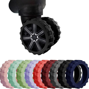 Durable Reduce Noise Silicone Suitcase Wheel Covers Carry On Luggage Wheel Protector for Most 8-Spinner Wheels Luggage