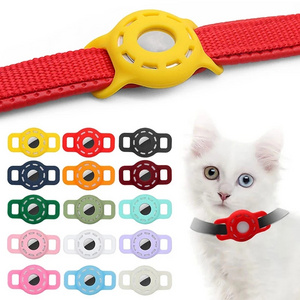 Qidian Small Size Pet Cat Dog Collar Air Tag Holder Case Wireless Tracker Silicon Case For Airtags Silicone Case Cover