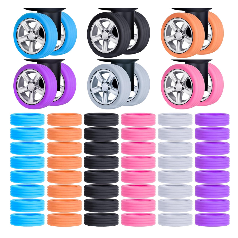 Luggage Suitcase Wheels Cover 8 Pack Carry on Luggage Casters Cover for Dule-Spinner Wheels Luggage Sets