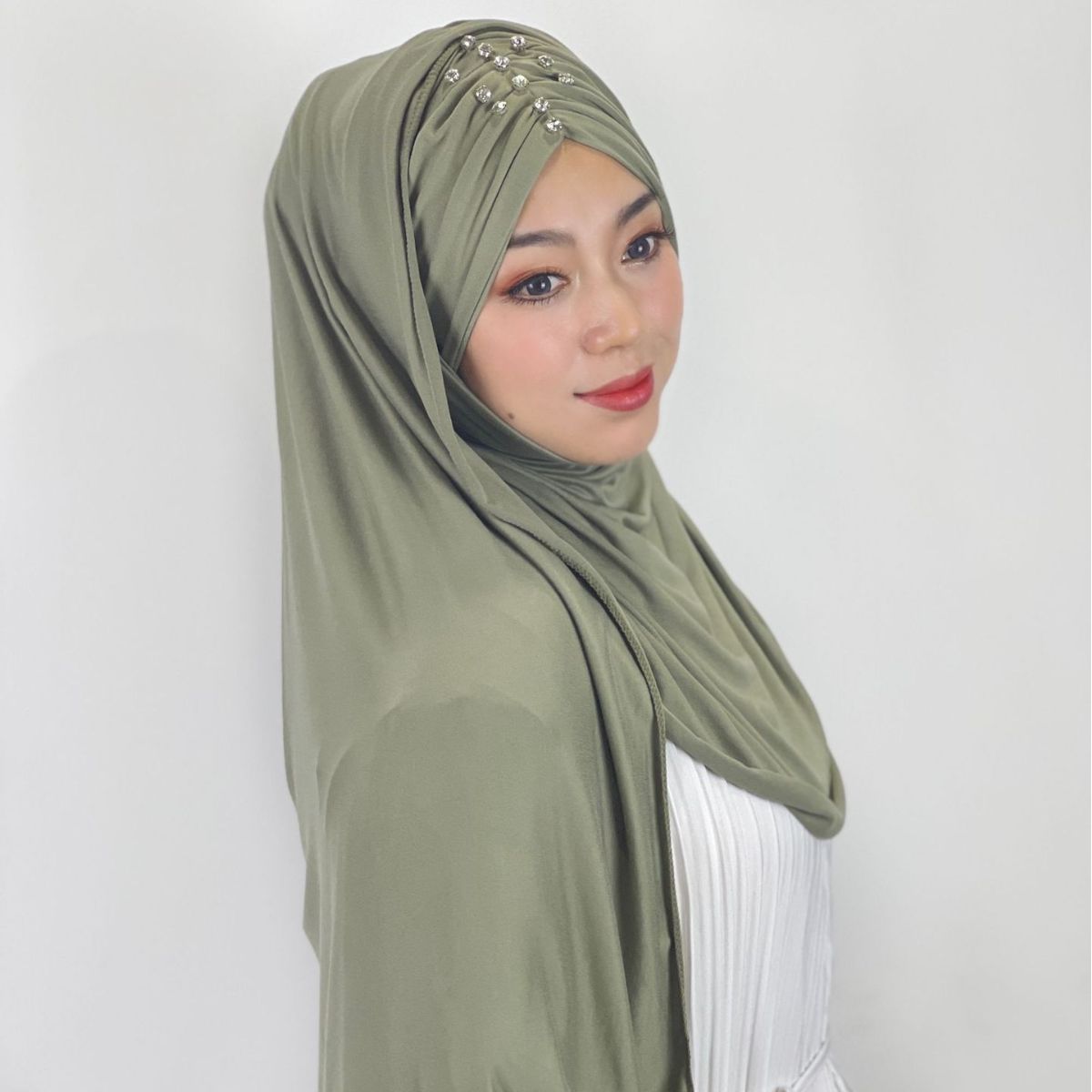 muslim scarf women medina silk magnetic instant pearl square sequin jersey hijab chiffon sport accessories kleid