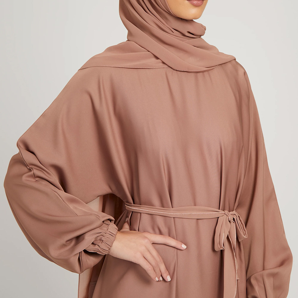 Custom Dubai Abaya Dress Umbrella Style for Muslim Women Satin Long Islamic Clothing Abaya