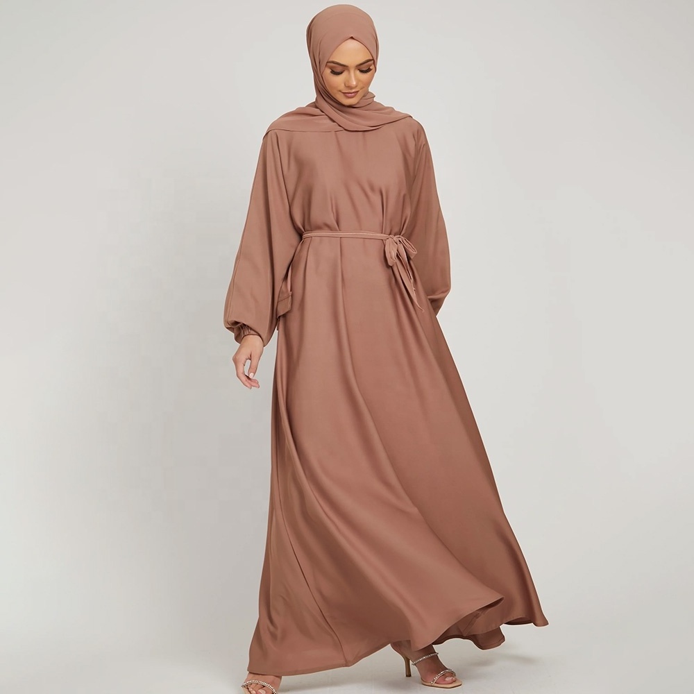 Custom Dubai Abaya Dress Umbrella Style for Muslim Women Satin Long Islamic Clothing Abaya