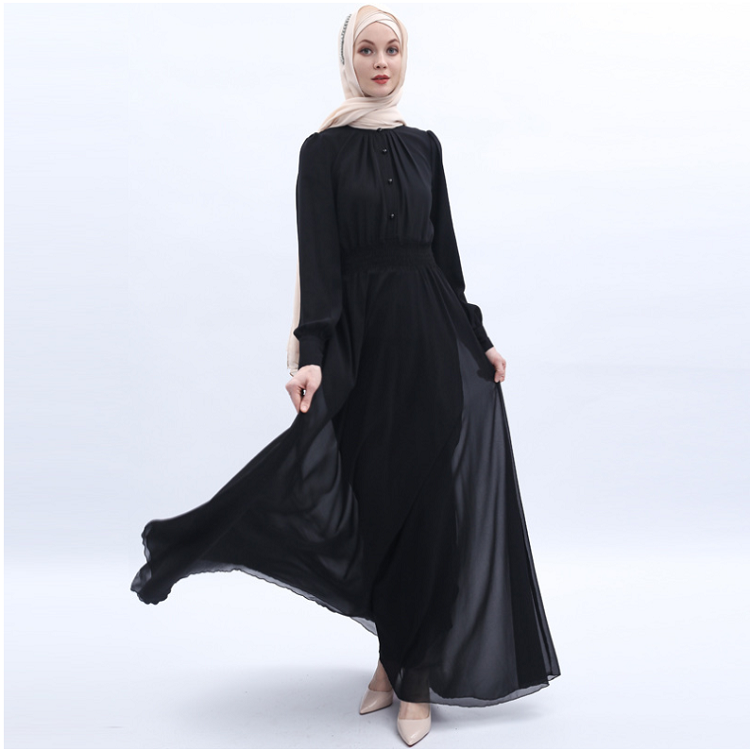 Hot sale muslim dress fashion middle east chiffon abaya