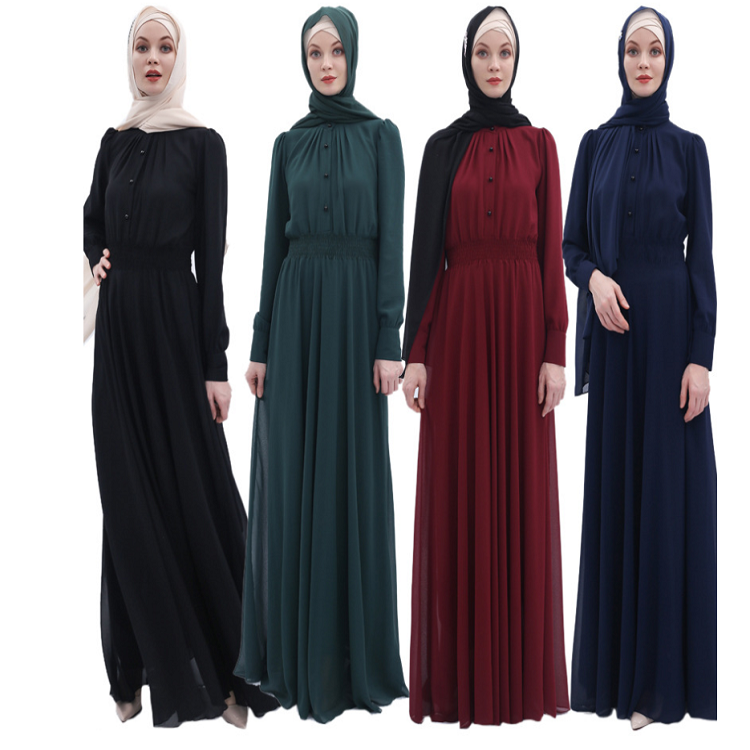 Hot sale muslim dress fashion middle east chiffon abaya