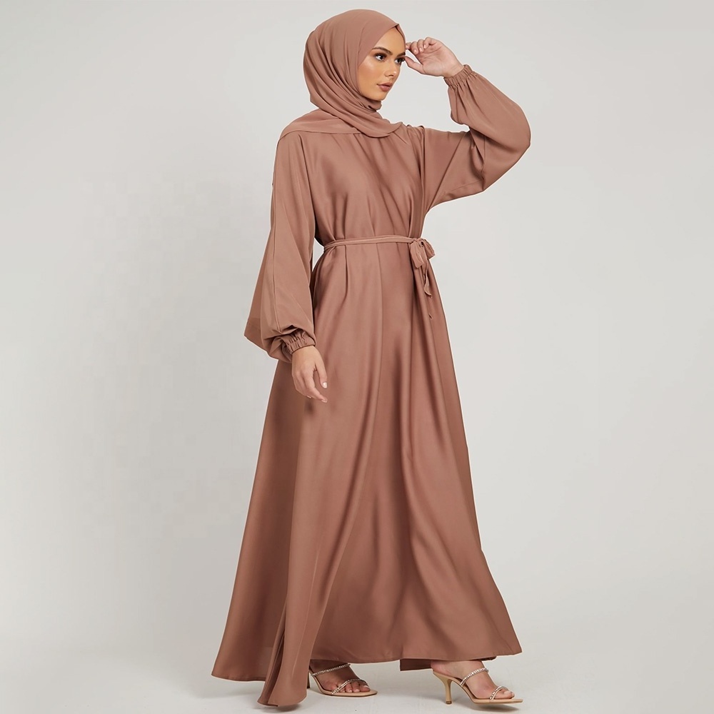 Custom Dubai Abaya Dress Umbrella Style for Muslim Women Satin Long Islamic Clothing Abaya