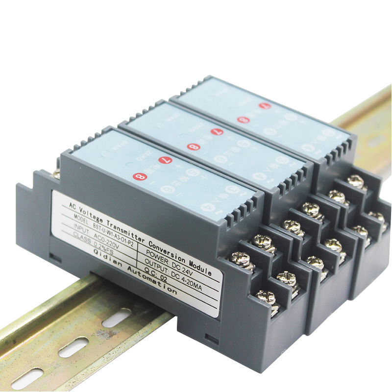 AC voltage transducer 0-500V input 4-20ma output  electrical measuring signal transducer sensor transmitter