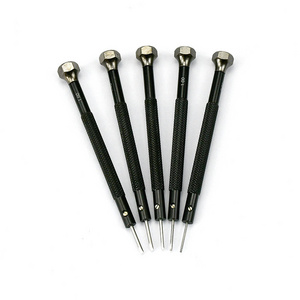 0.8/1.0/1.2/1.4/1.6/1.6 mm watch repair tool screwdriver Watch flat-head screwdriver with a hexagon black aluminum bar