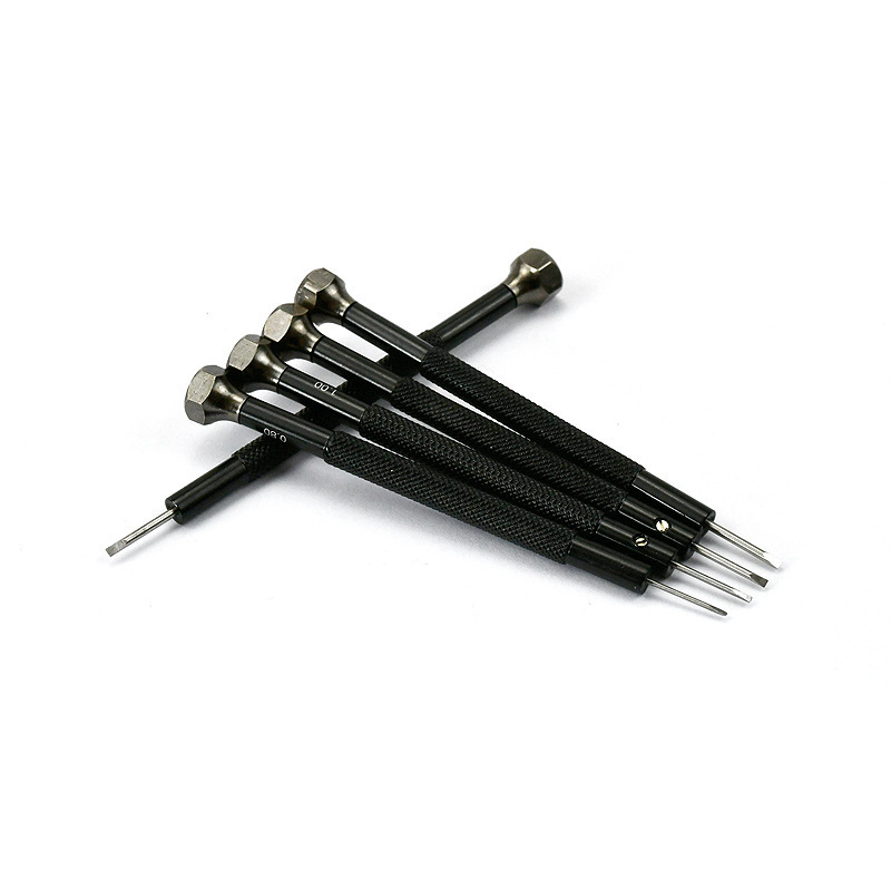 0.8/1.0/1.2/1.4/1.6/1.6 mm watch repair tool screwdriver Watch flat-head screwdriver with a hexagon black aluminum bar