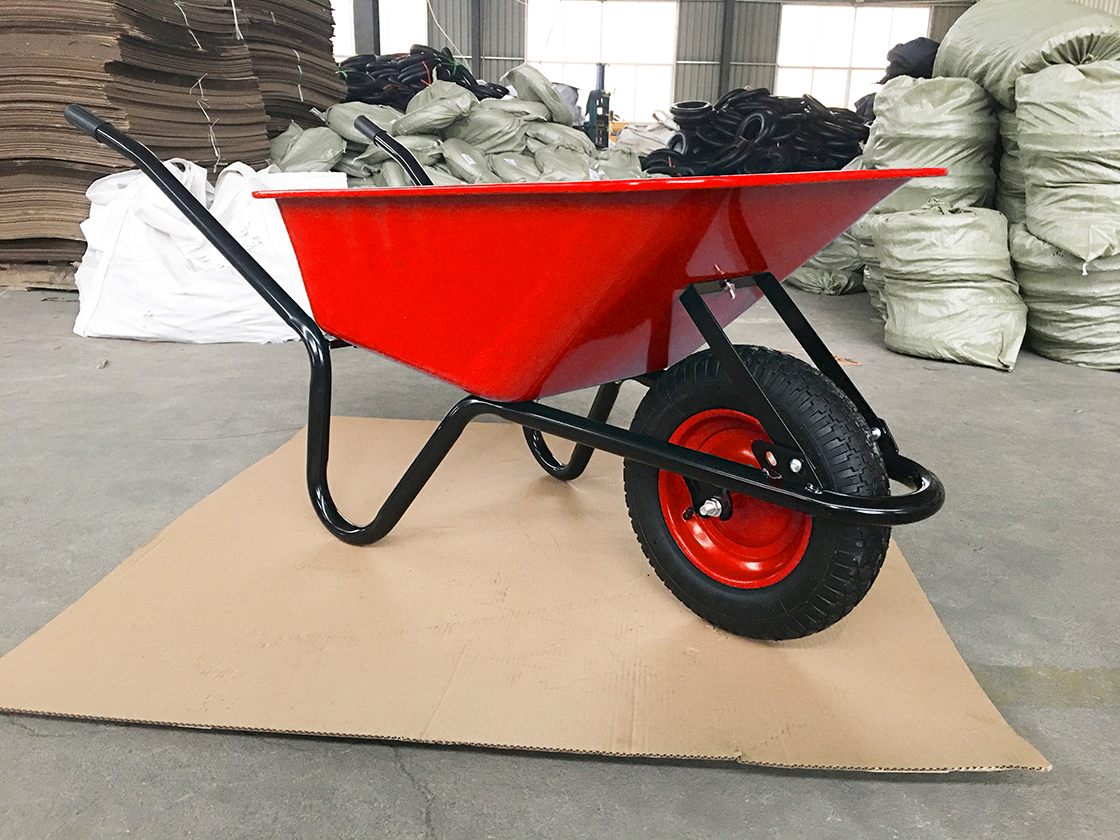 Wheelbarrow WB6414 Product For Garden Building Construction Cheaper Price Heavy Duty Metal Tray 150kg Wheel Barrow