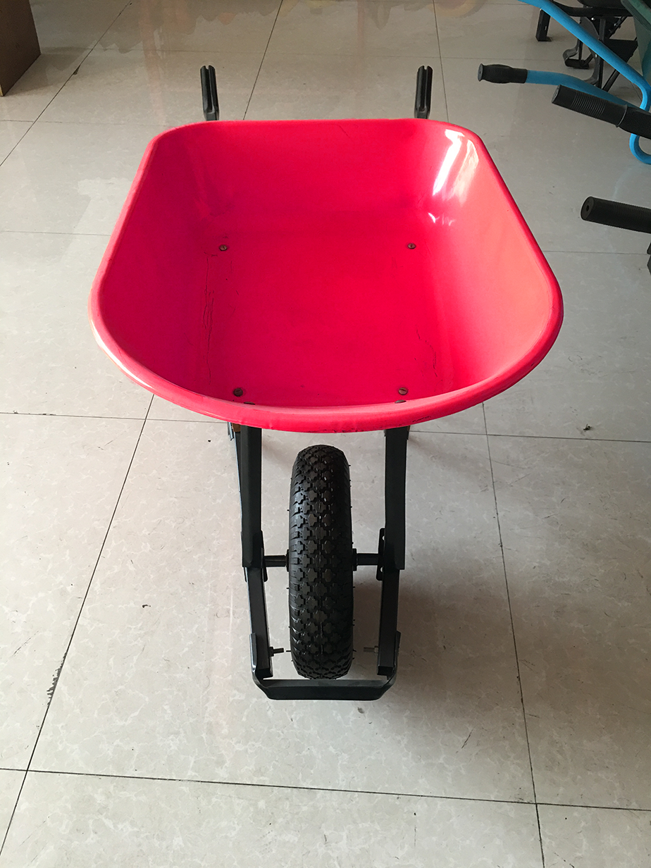 Wheelbarrow WH7601 Product For Garden Building Construction Cheaper Price Heavy Duty Plastic Tray 150kg Wheel Barrow