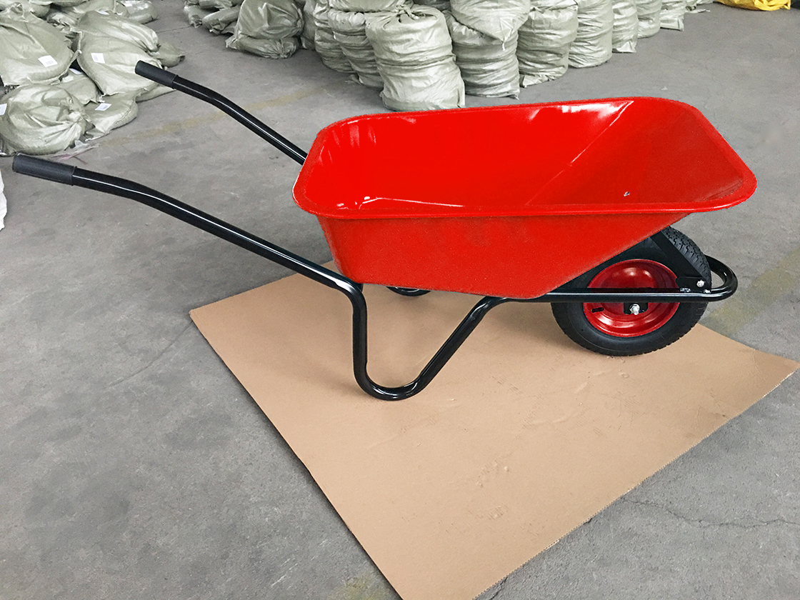 Wheelbarrow WB6414 Product For Garden Building Construction Cheaper Price Heavy Duty Metal Tray 150kg Wheel Barrow