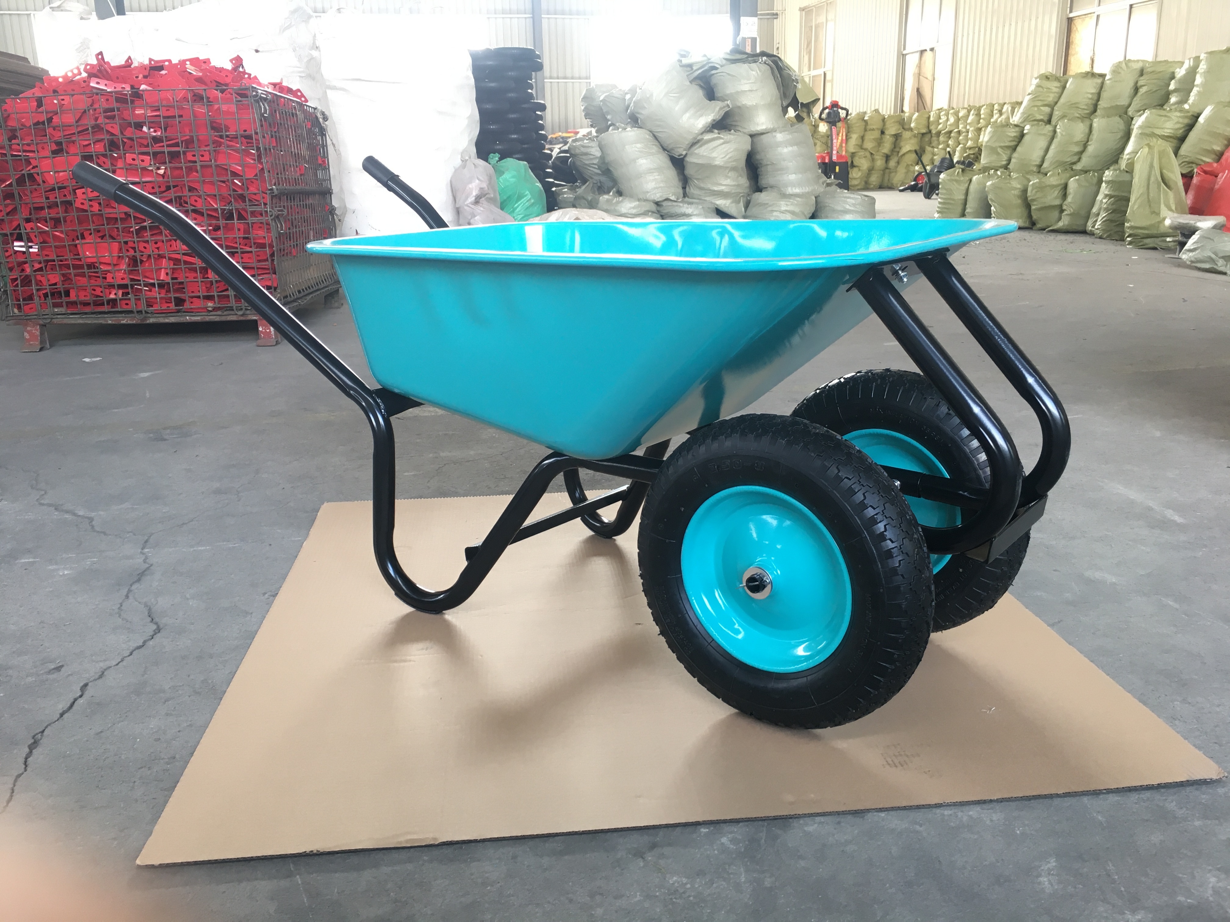 Wheelbarrow WB6015S Product For Garden Building Construction Cheaper Price Heavy Duty Metal Tray 150kg Wheel Barrow