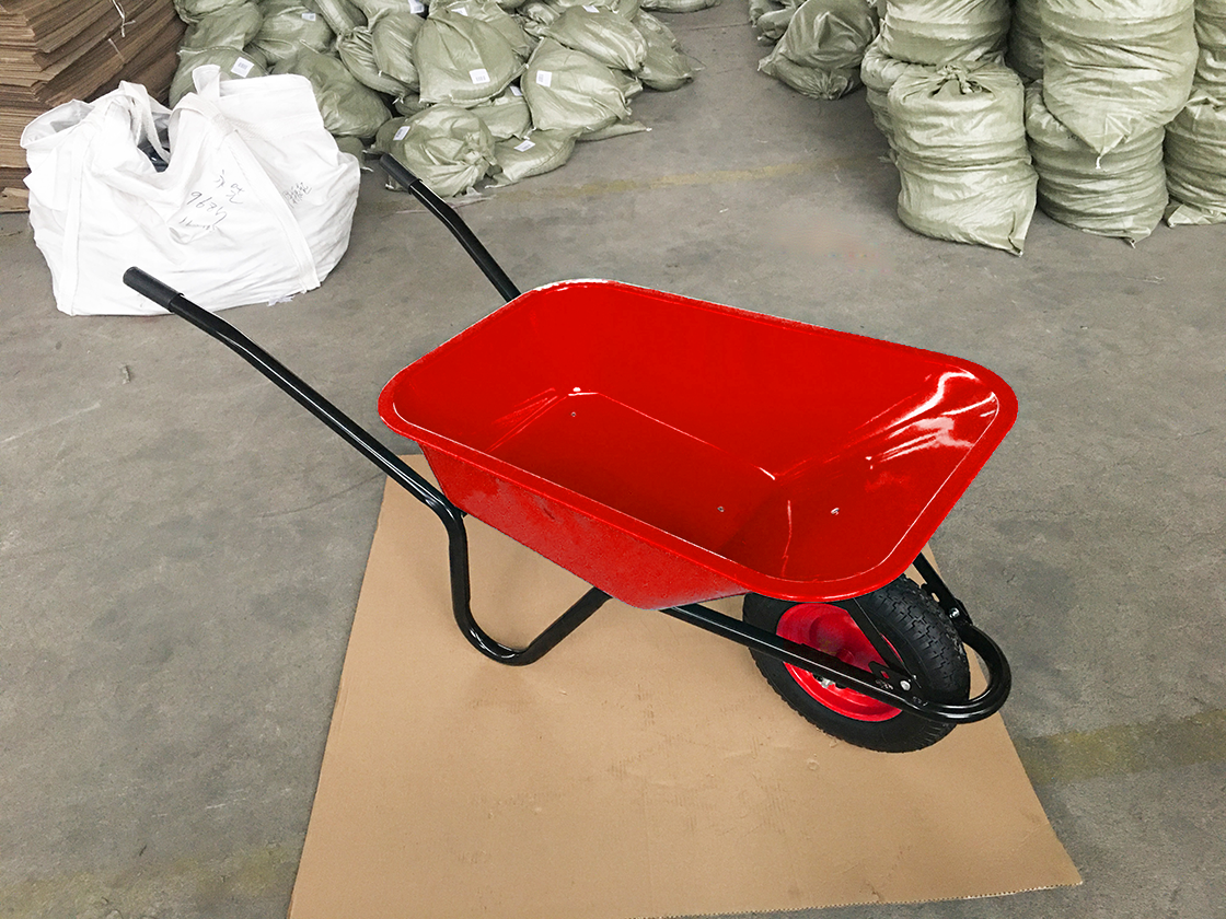 Wheelbarrow WB6414 Product For Garden Building Construction Cheaper Price Heavy Duty Metal Tray 150kg Wheel Barrow