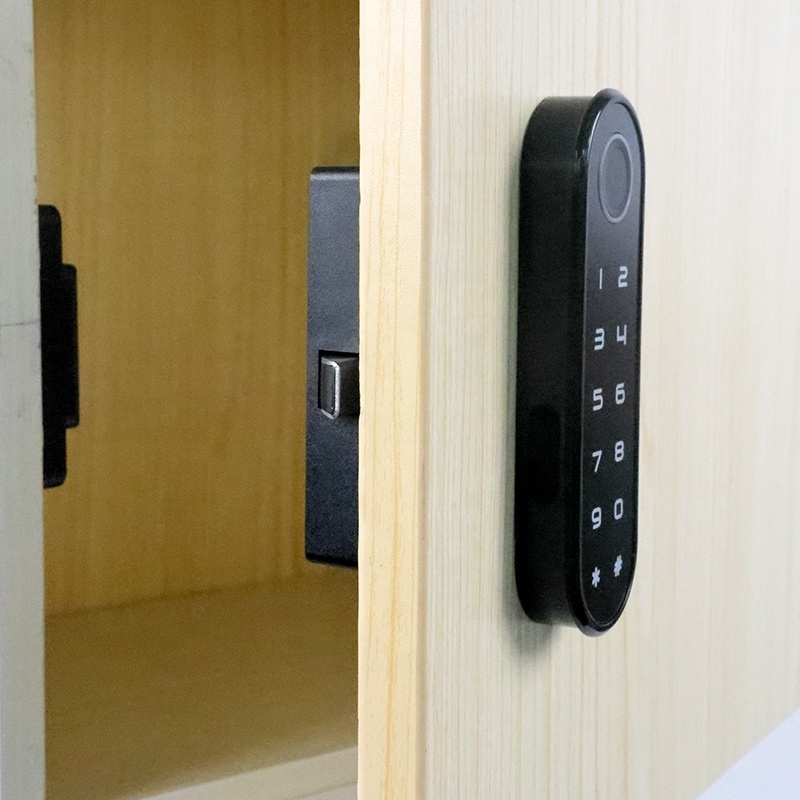 Qidots biometric drawer digital lock keyless intelligent locker lock for steeling cabinet