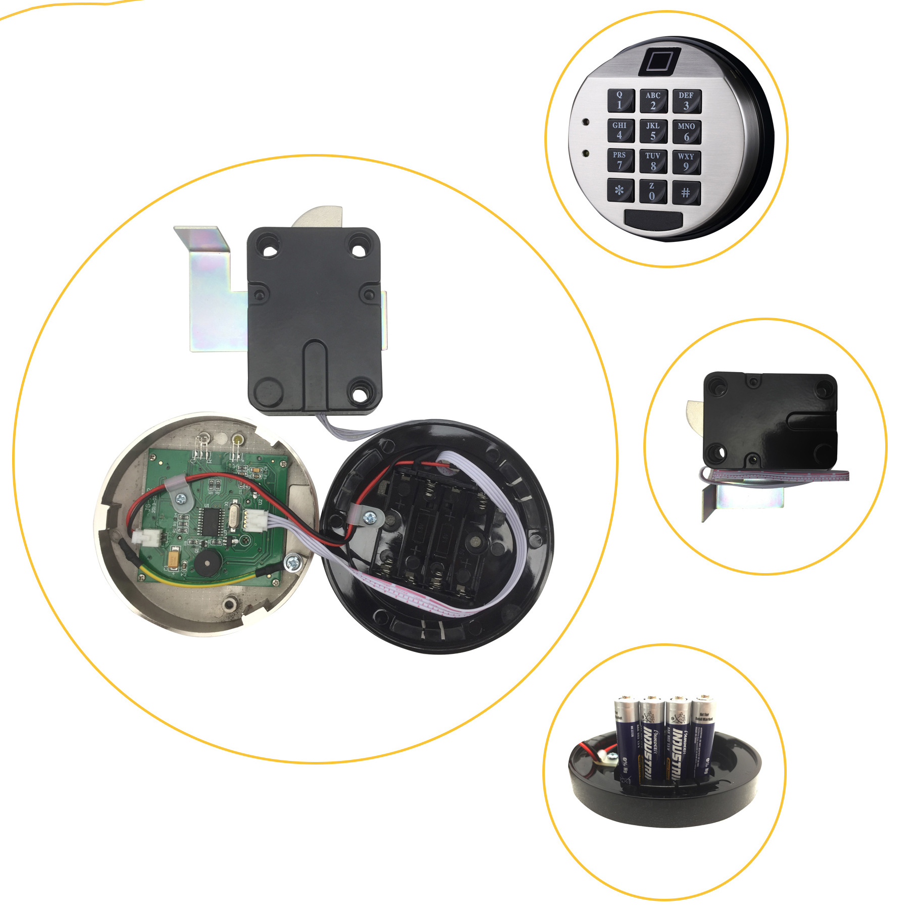 Qidtos hight security digital keypad biometric fingerprint and Code  Lock for home Safes gun safes bank safes