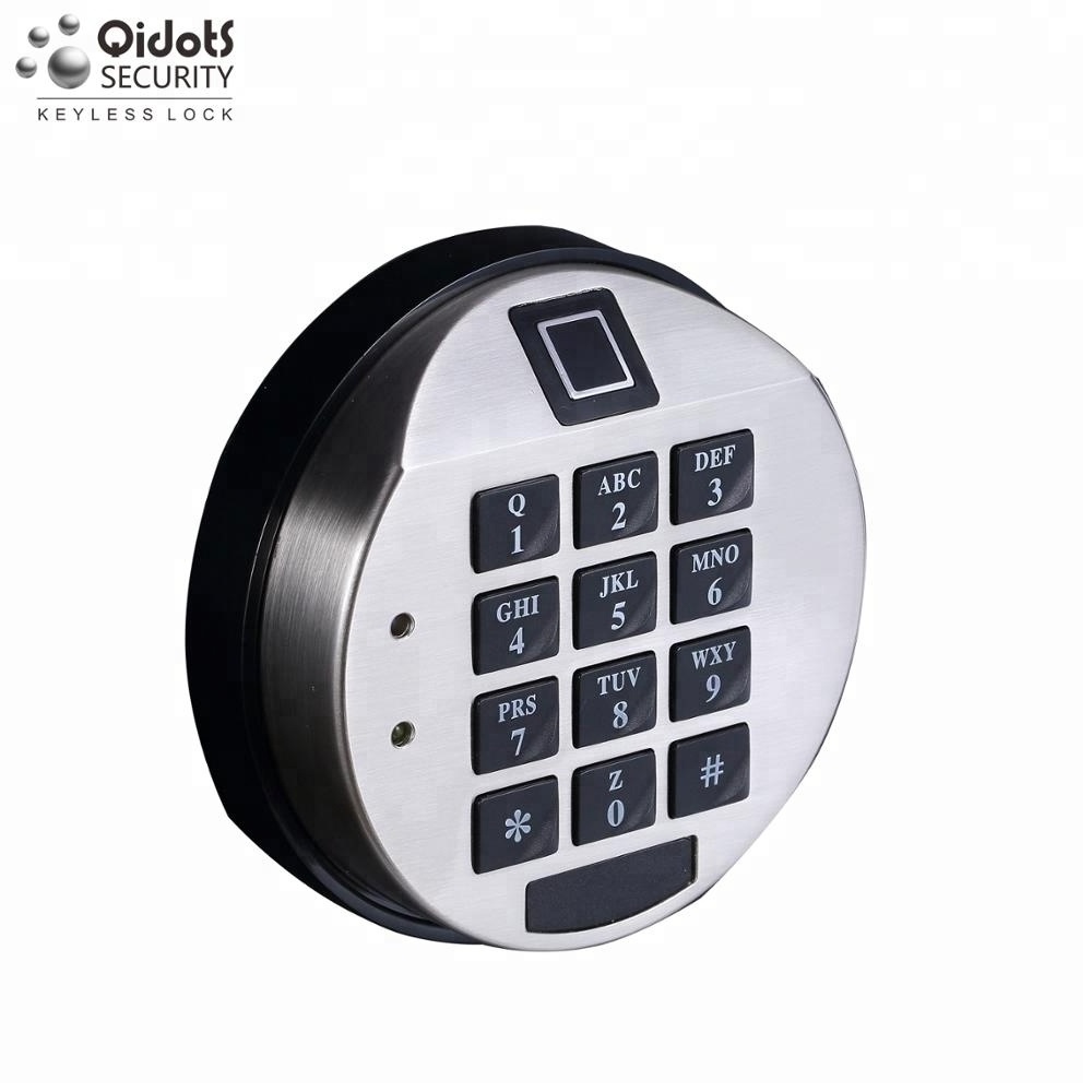 QIDOTS Time Delay function Digital Fingerprint Keypad Combination Lock for Steel Cabinet and Fireproofing Safe box