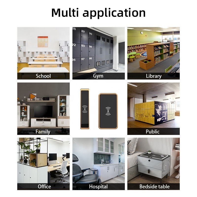 Qidots smart swipe card drawer lock mini size suitable for locker storage electronic cabinet lock