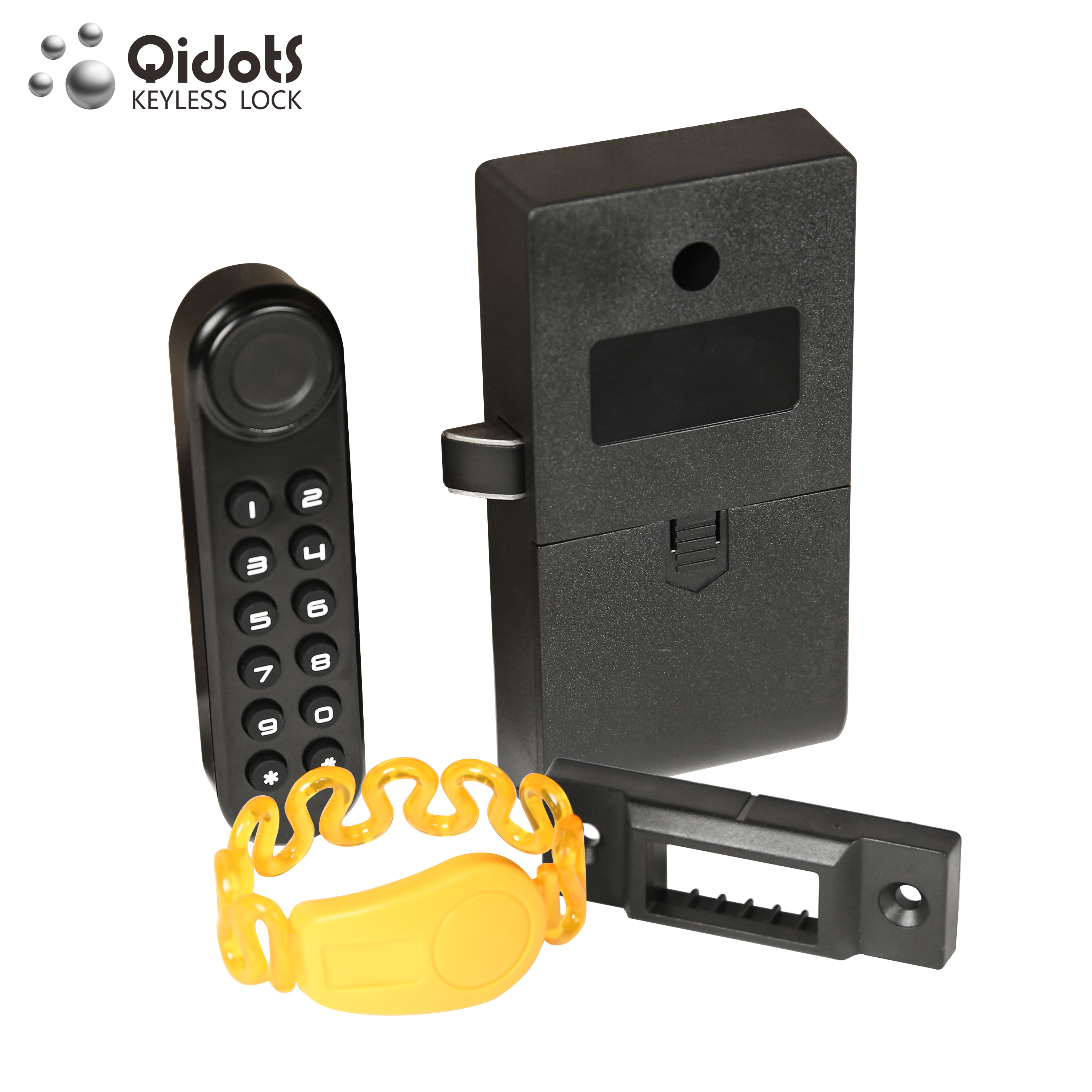 QIDOTS gym keyless combination digital cabinet locker locks with master key