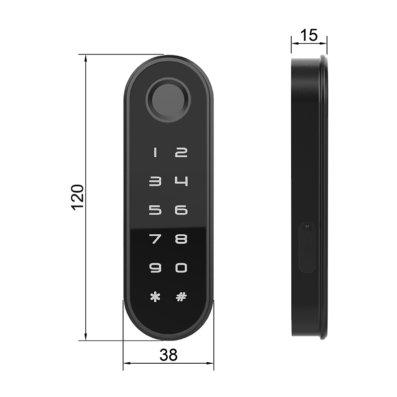 Smart Cabinet Lock F153 Drawer Office File Case Fingerprint Lock Keyless Digital Combination Smart Lock For Swing Closet