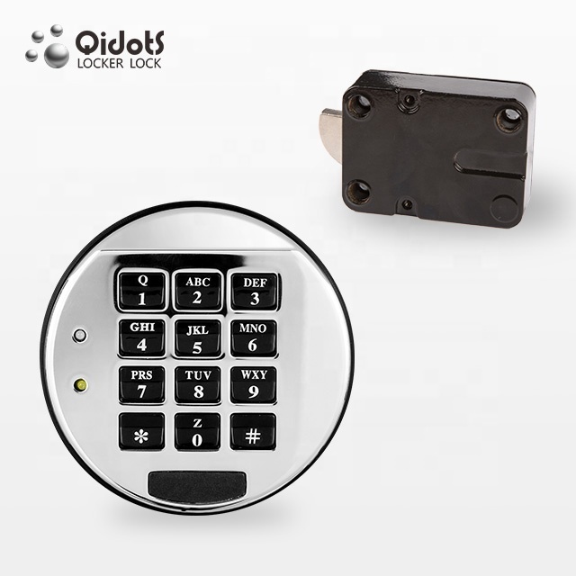 QIDOTS Time Delay function Digital Fingerprint Keypad Combination Lock for Steel Cabinet and Fireproofing Safe box