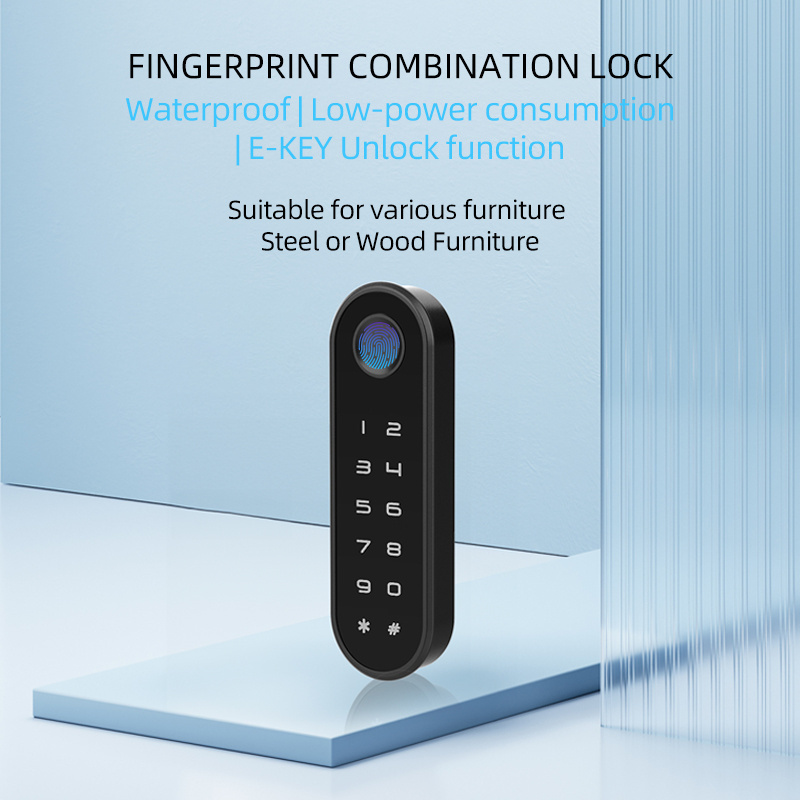 Smart Cabinet Lock F153 Drawer Office File Case Fingerprint Lock Keyless Digital Combination Smart Lock For Swing Closet