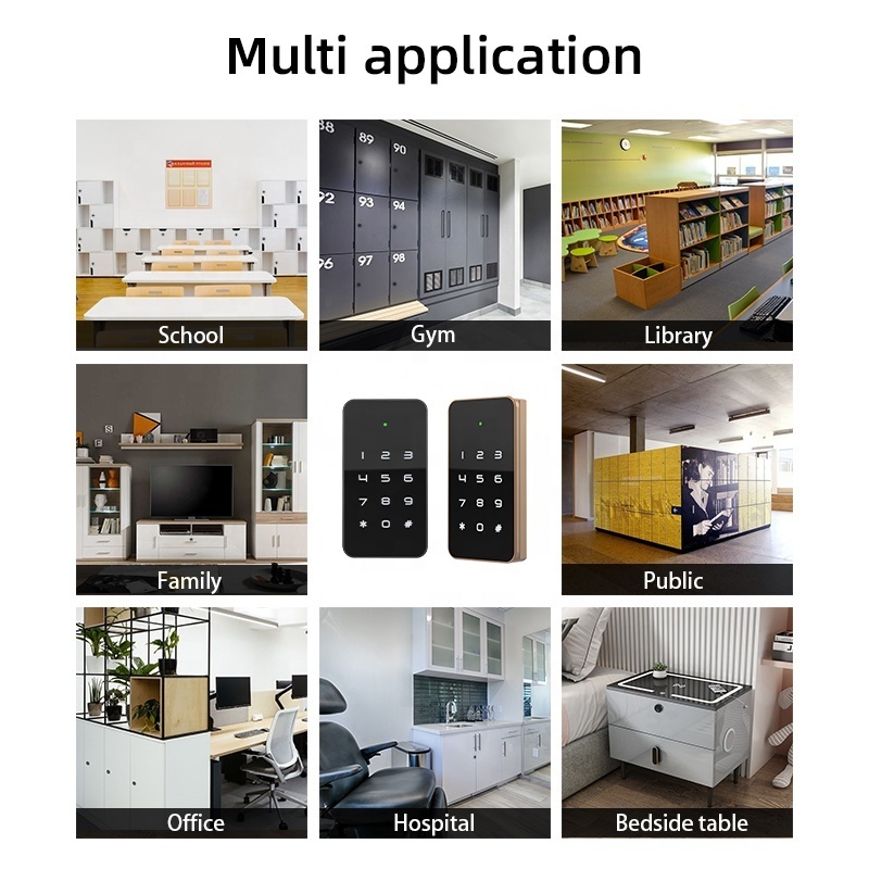 Qidots password furniture cabinet lock keyless electronic locker lock for gym