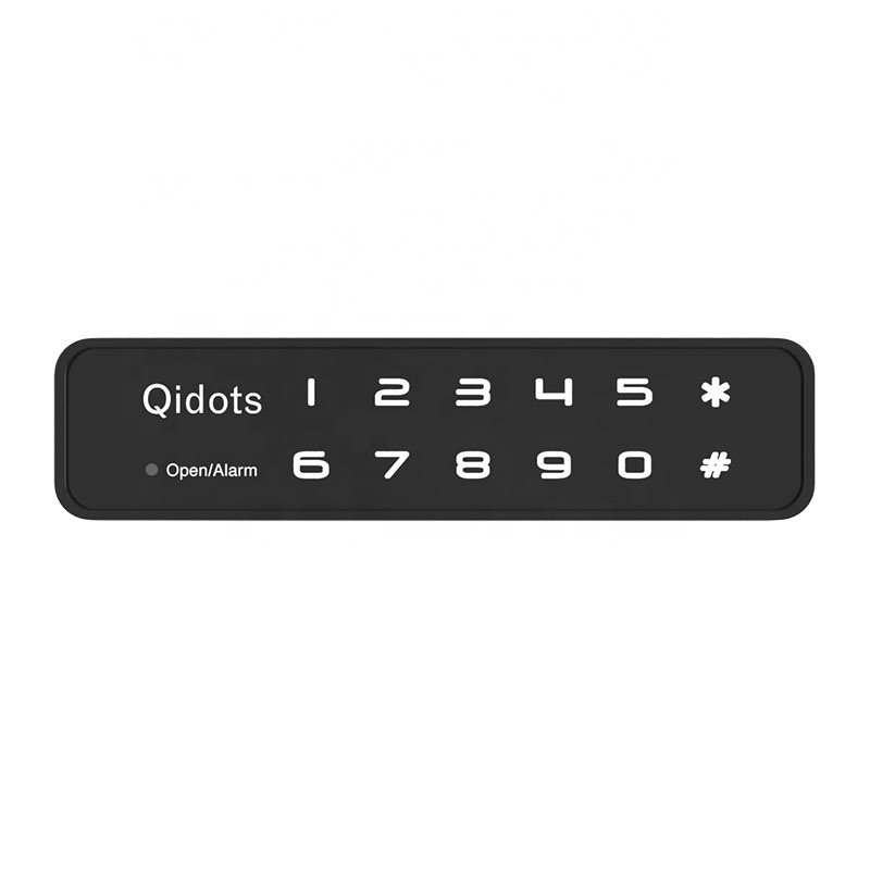 QIDOTS touch screen digital keypad wardrobe furniture lock with emergency e-key for home fitness room healthcare