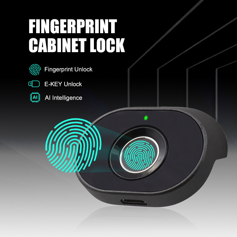 Qidots fingerprint lock replacement for traditional drawer lock changeable keyless file cabinet lock