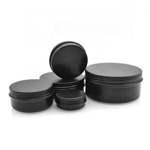 empty aluminum tin cans 10g 30g 50g 60g 100g 80g 120g 150g 250g 1oz 2oz 4oz matte black aluminum tin jar