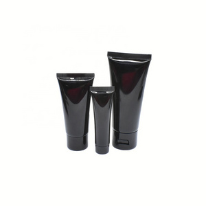 Glossy black 10ml 20ml 40ml Masque Shampoo Packaging Plastic Tube Empty Bottles Facial Cleanser Tube Packaging Cleanser Tube