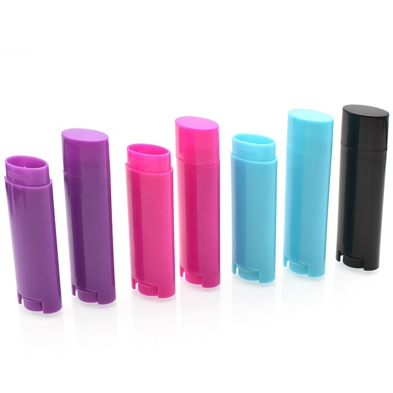 free sample 4.5g Oval Lip Balm Container Chapstick Lipstick Plastic Tube