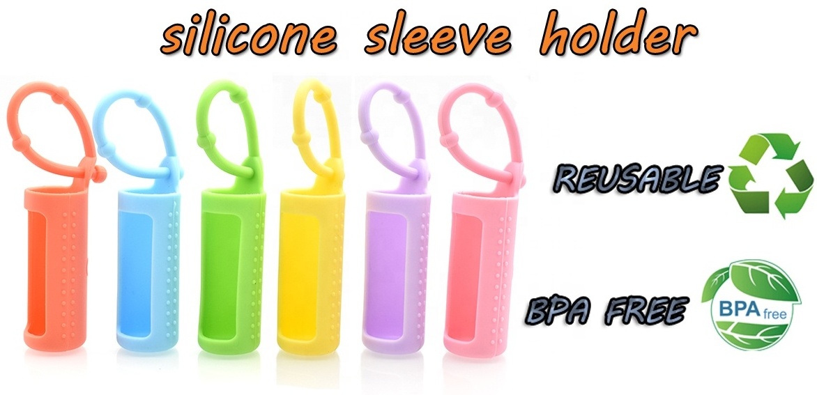 colored Silicone Roller Bottle Sleeve Holder for 5ml 10ml glass cosmetic essential oil bottles