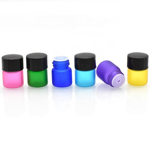 free sample 1ml matte rainbow color mini sample bottle glass essential oil perfume bottle