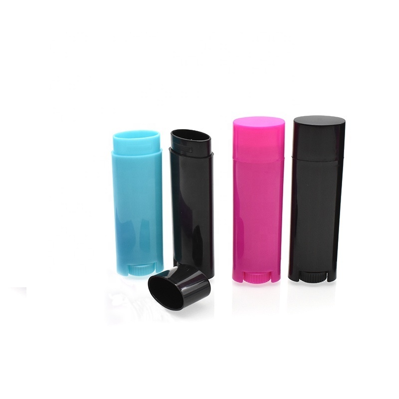 free sample 4.5g Oval Lip Balm Container Chapstick Lipstick Plastic Tube