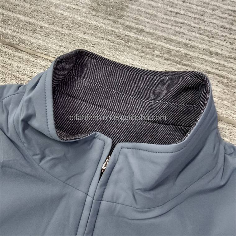 Custom wind resistant wool cashmere lining reversible vest for men