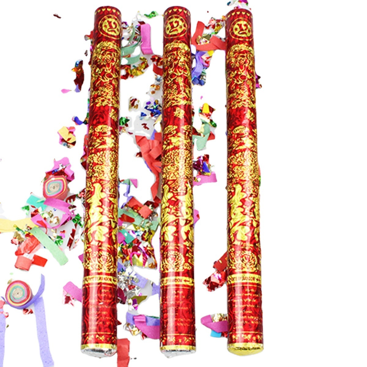 30cm 40cm air compressed party confetti popper with all kinds confetti(paper,metallic,rose,star