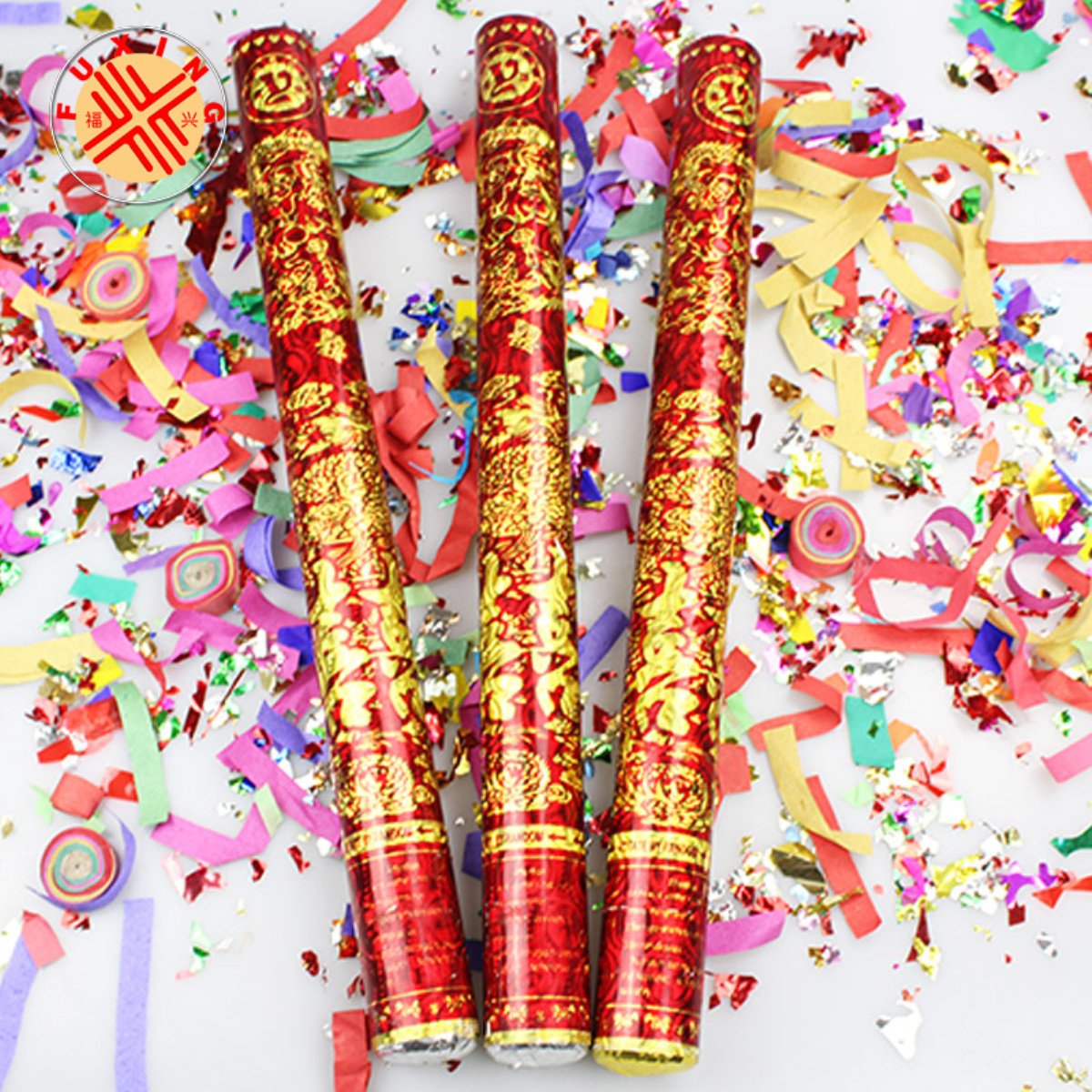 30cm 40cm air compressed party confetti popper with all kinds confetti(paper,metallic,rose,star