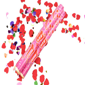 28cm factory confetti party  rose and love Turn Handle Shoots Vibrant Colored Wedding Confetti Cannon