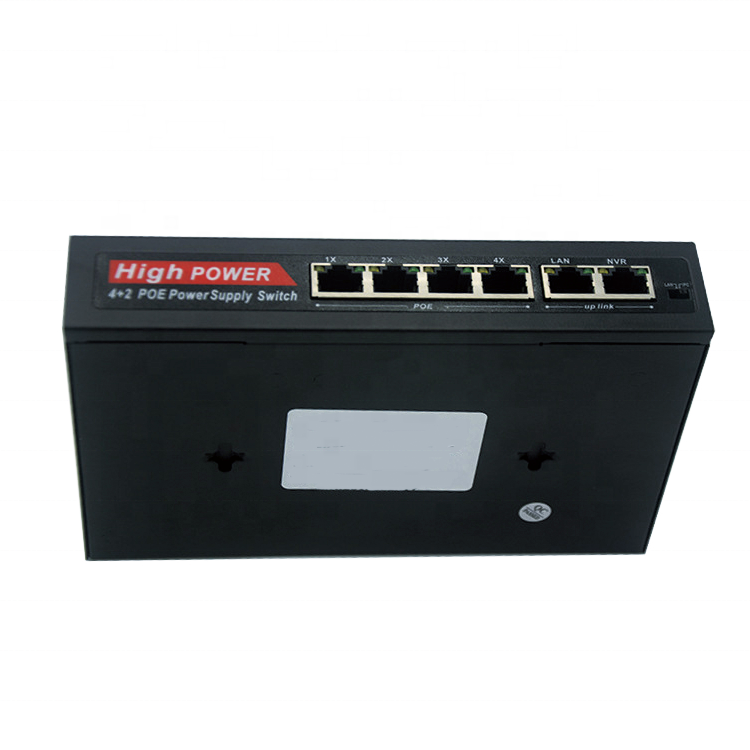 4 +2 100Mbps OEM Special Non Standard Ethernet Switch 24V POE 30W Passive Power Supply Total 85Watts Output Gigabit PoE Switch