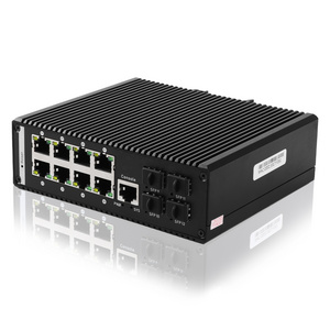 8GE 4 SFP 1 Gigabit L2 Managed Industrial OEM PoE Switch Outdoor 6KV -103F Working 1000Mbps Industrial Core Network PoE Switch