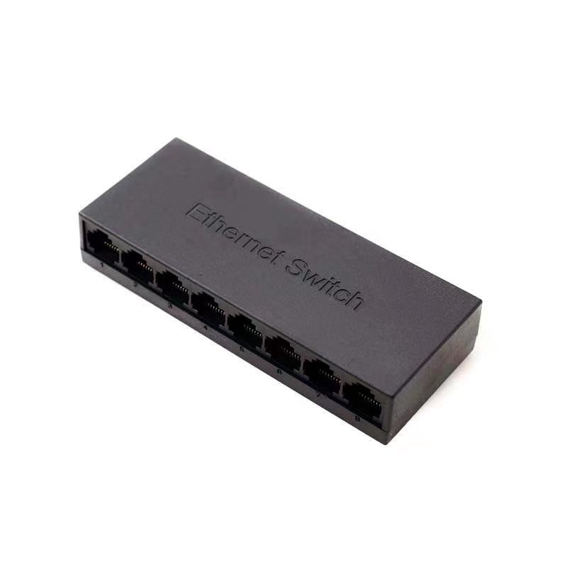 OEM 8CH Full Gigabit Ethernet 5V Adapter Switches Customized Metal Case 1000Mbps Uplink Giga LAN Network Switch