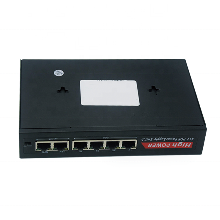 4 +2 100Mbps OEM Special Non Standard Ethernet Switch 24V POE 30W Passive Power Supply Total 85Watts Output Gigabit PoE Switch